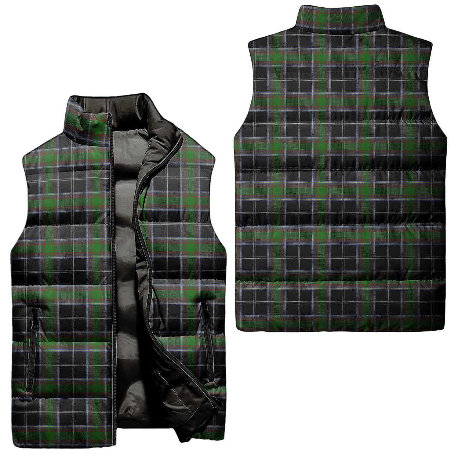 Webster Tartan Sleeveless Puffer Jacket Unisex - Tartan Vibes Clothing