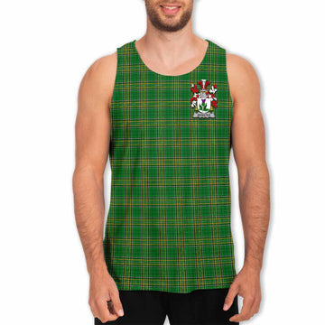 Tartan Vibes Clothing Webster Irish Clan Tartan Men's Tank Top with Coat of Arms