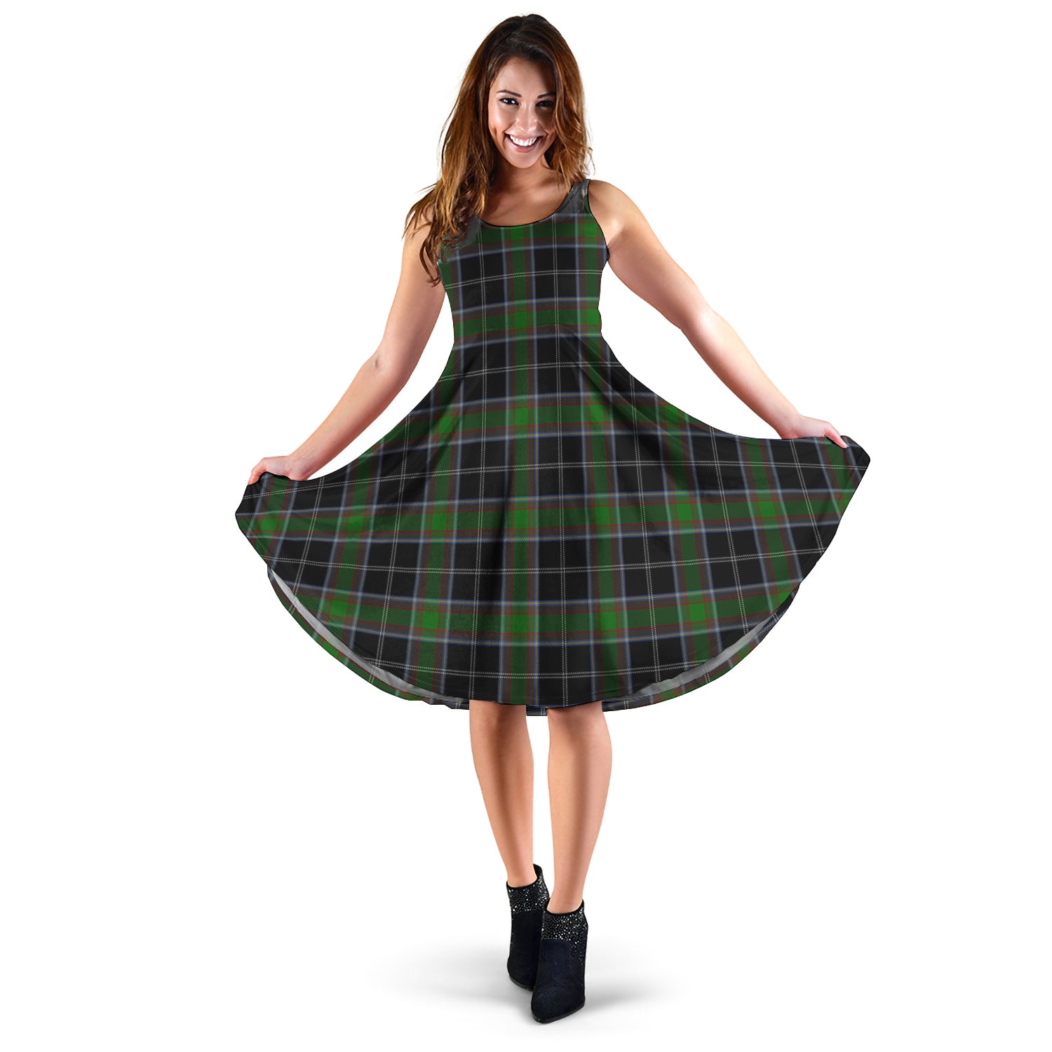 Webster Tartan Sleeveless Midi Womens Dress XL - Tartan Vibes Clothing