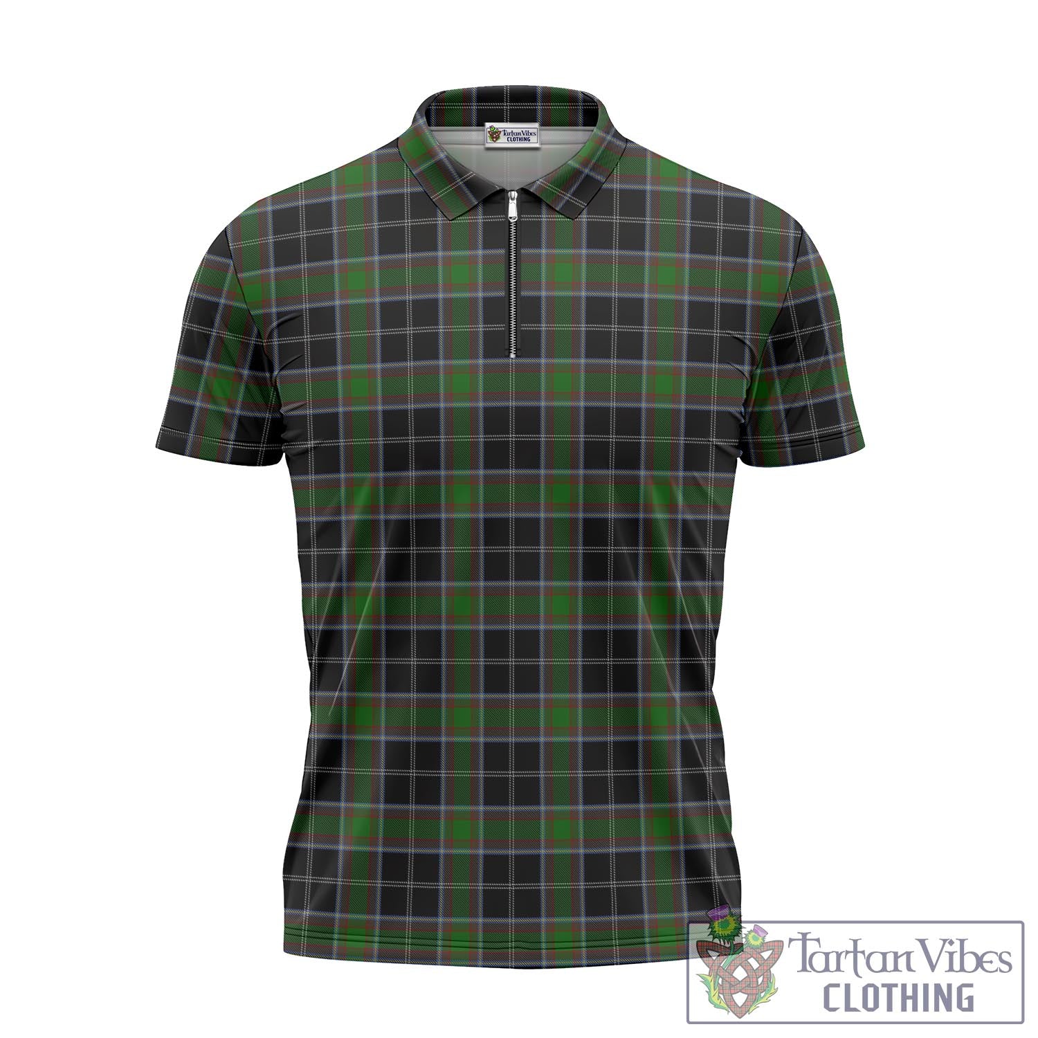 Webster Tartan Zipper Polo Shirt - Tartan Vibes Clothing