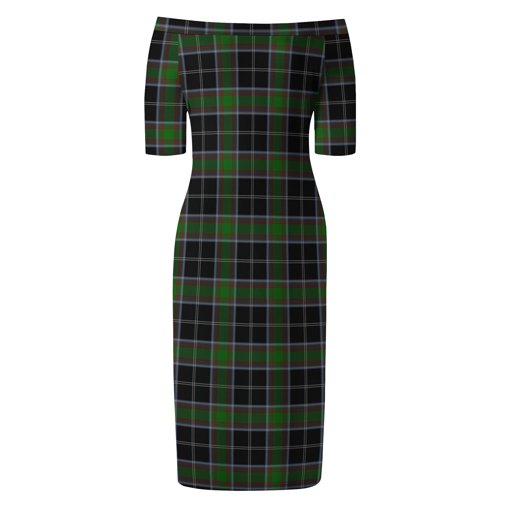 Webster Tartan Off Shoulder Lady Dress - Tartan Vibes Clothing
