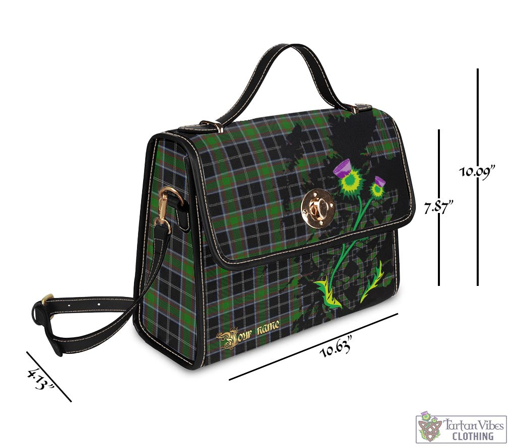 Tartan Vibes Clothing Webster Tartan Waterproof Canvas Bag with Scotland Map and Thistle Celtic Accents