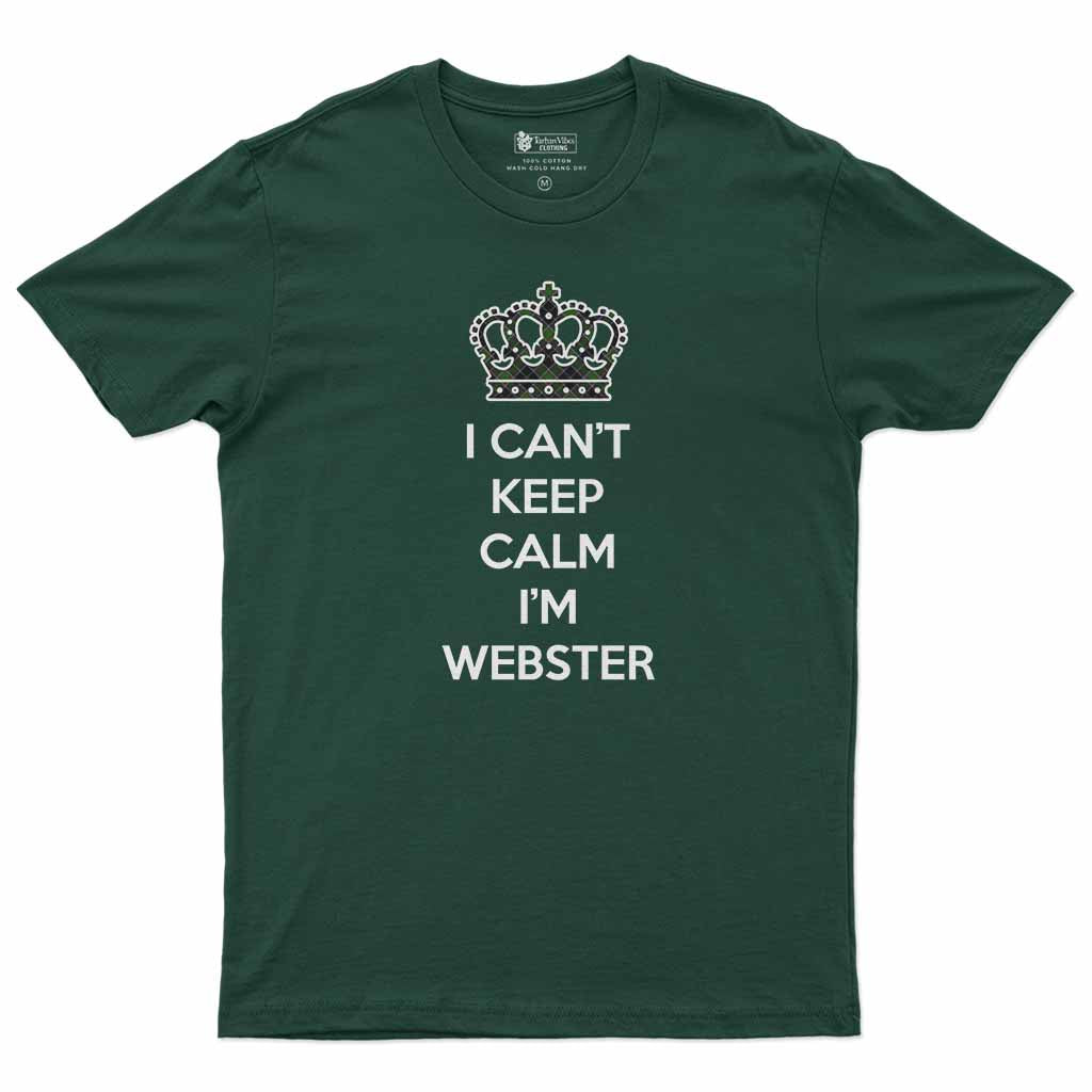 Webster Can't Keep Calm Men's T-Shirt Forest Green - Tartan Vibes Clothing