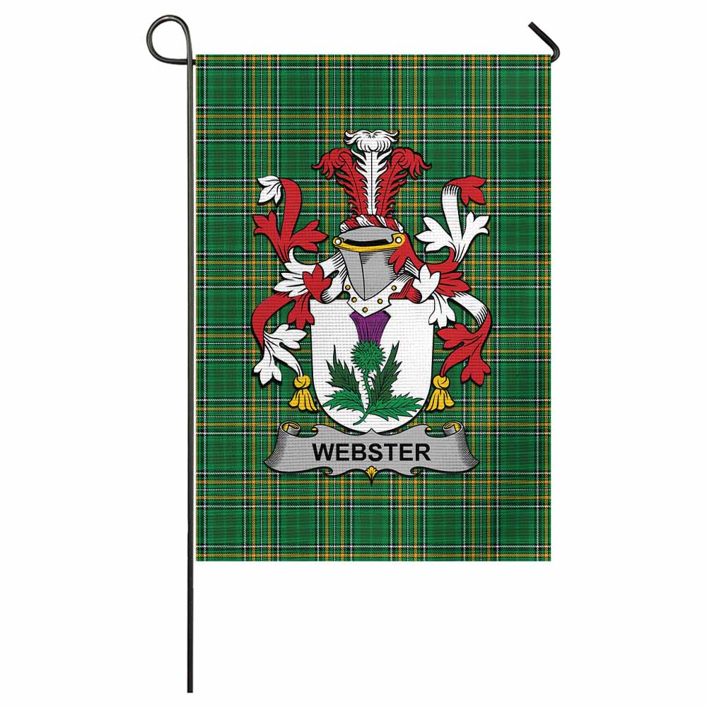 Webster Irish Clan Tartan Flag with Coat of Arms