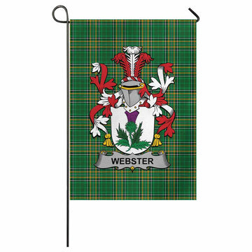 Webster Irish Clan Tartan Garden Flag with Coat of Arms