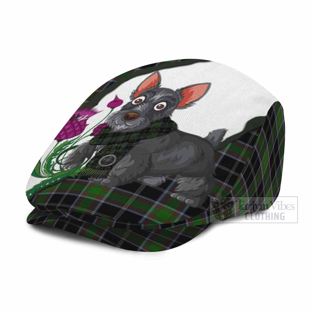 Webster Scottish Terrier Tartan Flat Cap, Jeff Cap Thistle Heritage Art - Tartan Vibes Clothing