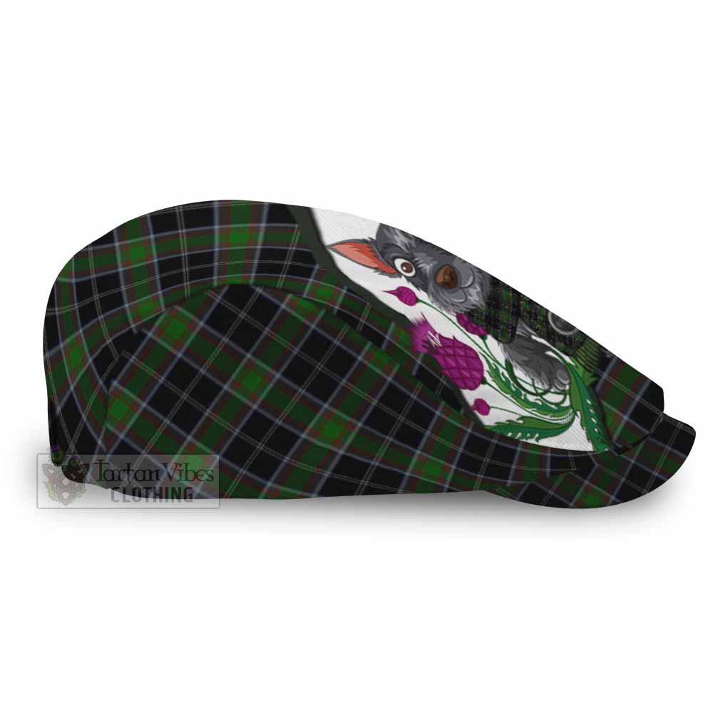 Webster Scottish Terrier Tartan Flat Cap, Jeff Cap Thistle Heritage Art - Tartan Vibes Clothing