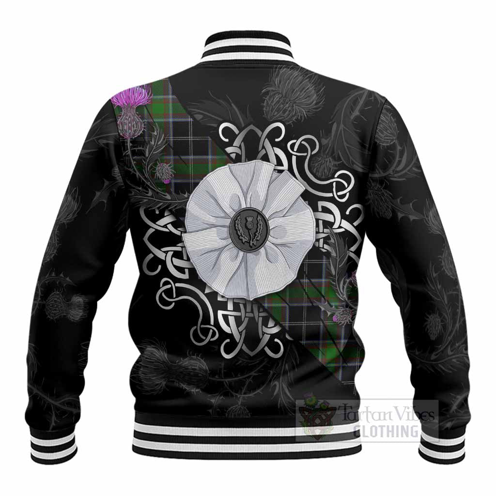 Webster Tartan Baseball Jacket Jacobite White Rose - Tartan Vibes Clothing