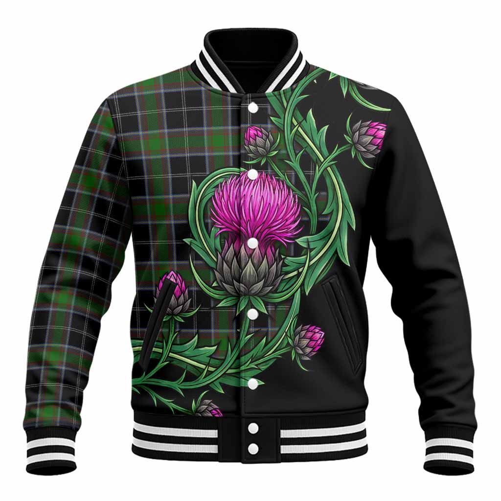 Webster Tartan Baseball Jacket Resilient Scottish Thistle Unisex - Tartan Vibes Clothing
