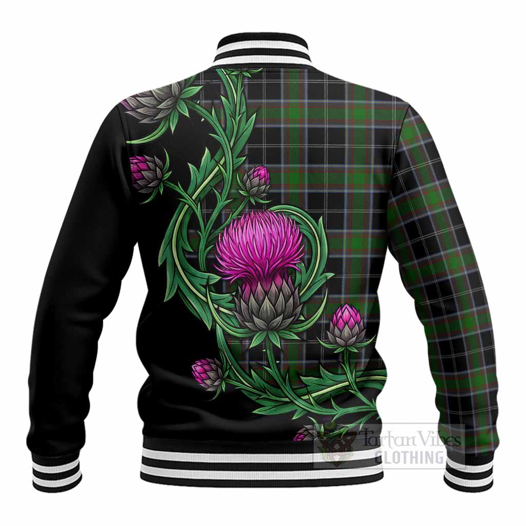 Webster Tartan Baseball Jacket Resilient Scottish Thistle - Tartan Vibes Clothing