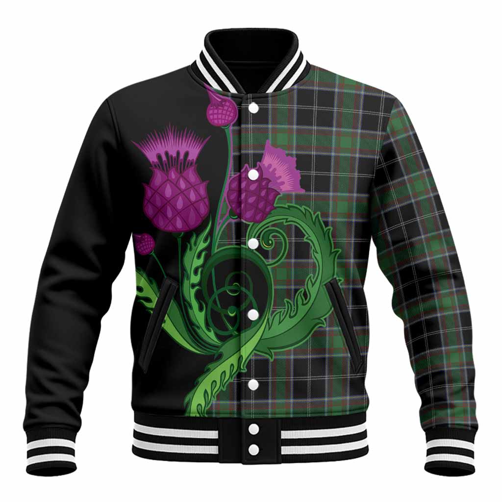 Webster Tartan Baseball Jacket Traditional Scottish Thistle Unisex - Tartan Vibes Clothing