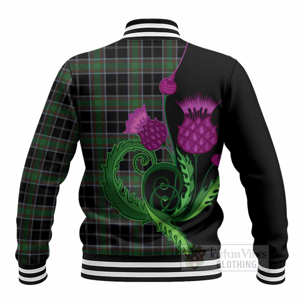 Webster Tartan Baseball Jacket Traditional Scottish Thistle - Tartan Vibes Clothing