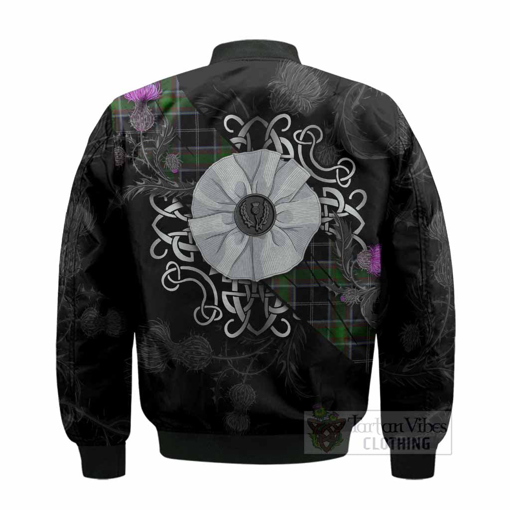 Webster Tartan Bomber Jacket Jacobite White Rose - Tartan Vibes Clothing