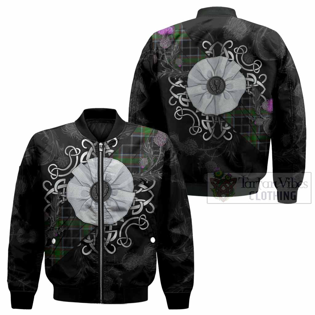 Webster Tartan Bomber Jacket Jacobite White Rose - Tartan Vibes Clothing
