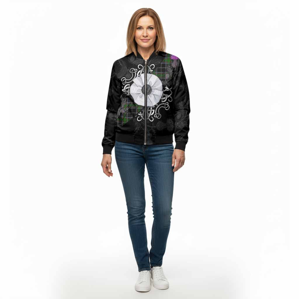 Webster Tartan Bomber Jacket Jacobite White Rose - Tartan Vibes Clothing