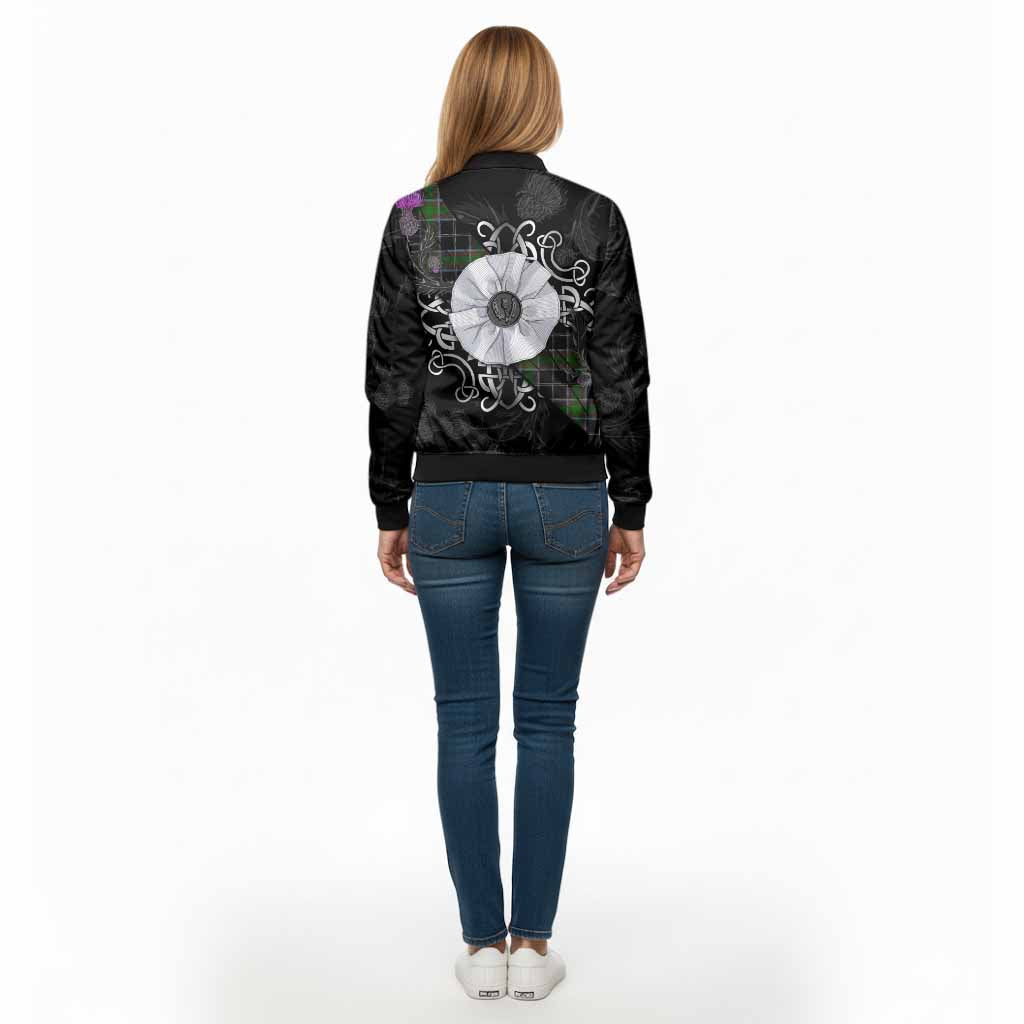 Webster Tartan Bomber Jacket Jacobite White Rose - Tartan Vibes Clothing