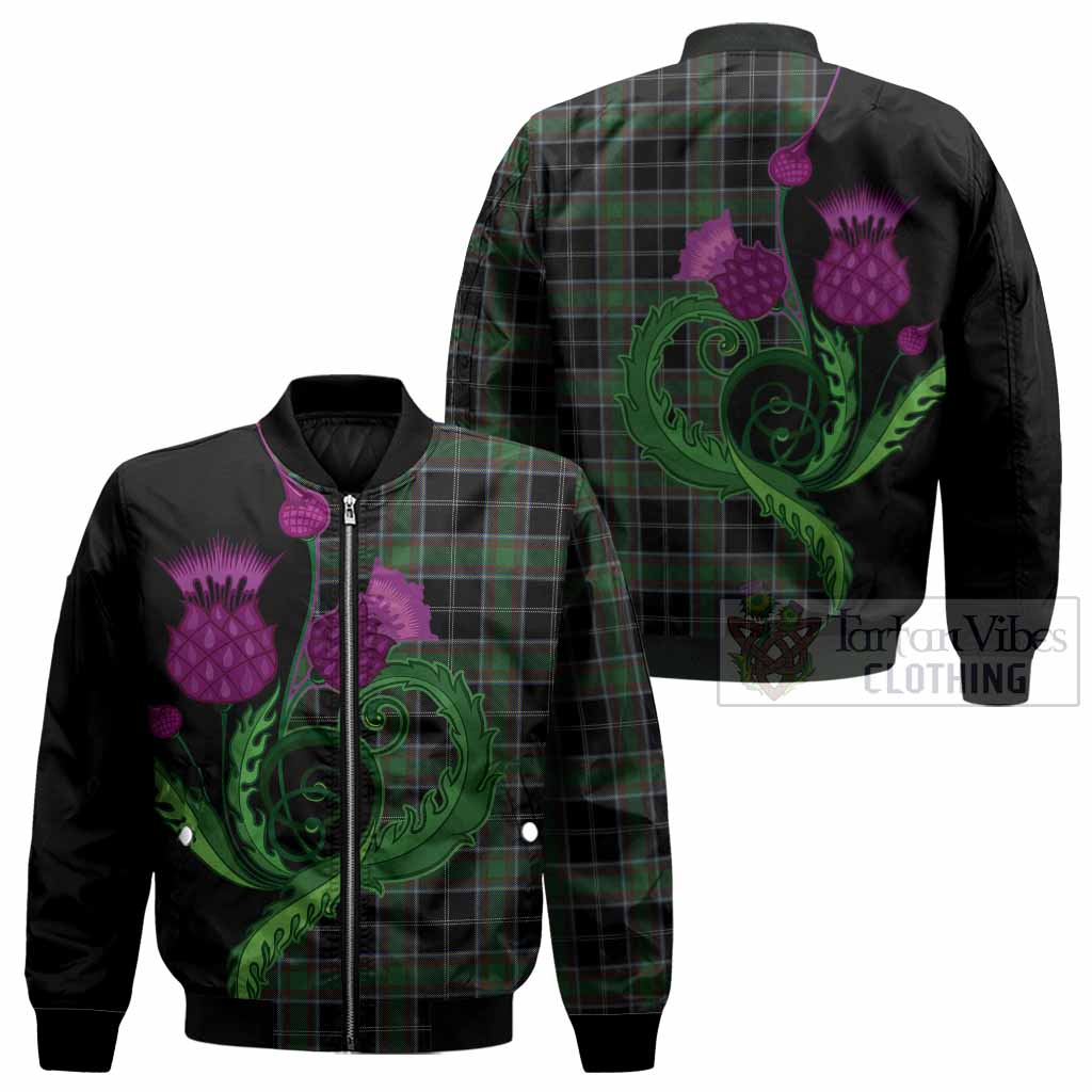 Webster Tartan Bomber Jacket Traditional Scottish Thistle