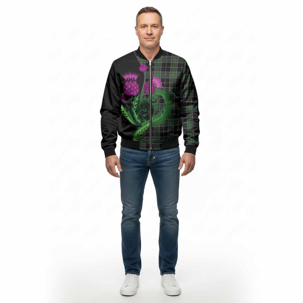 Webster Tartan Bomber Jacket Traditional Scottish Thistle