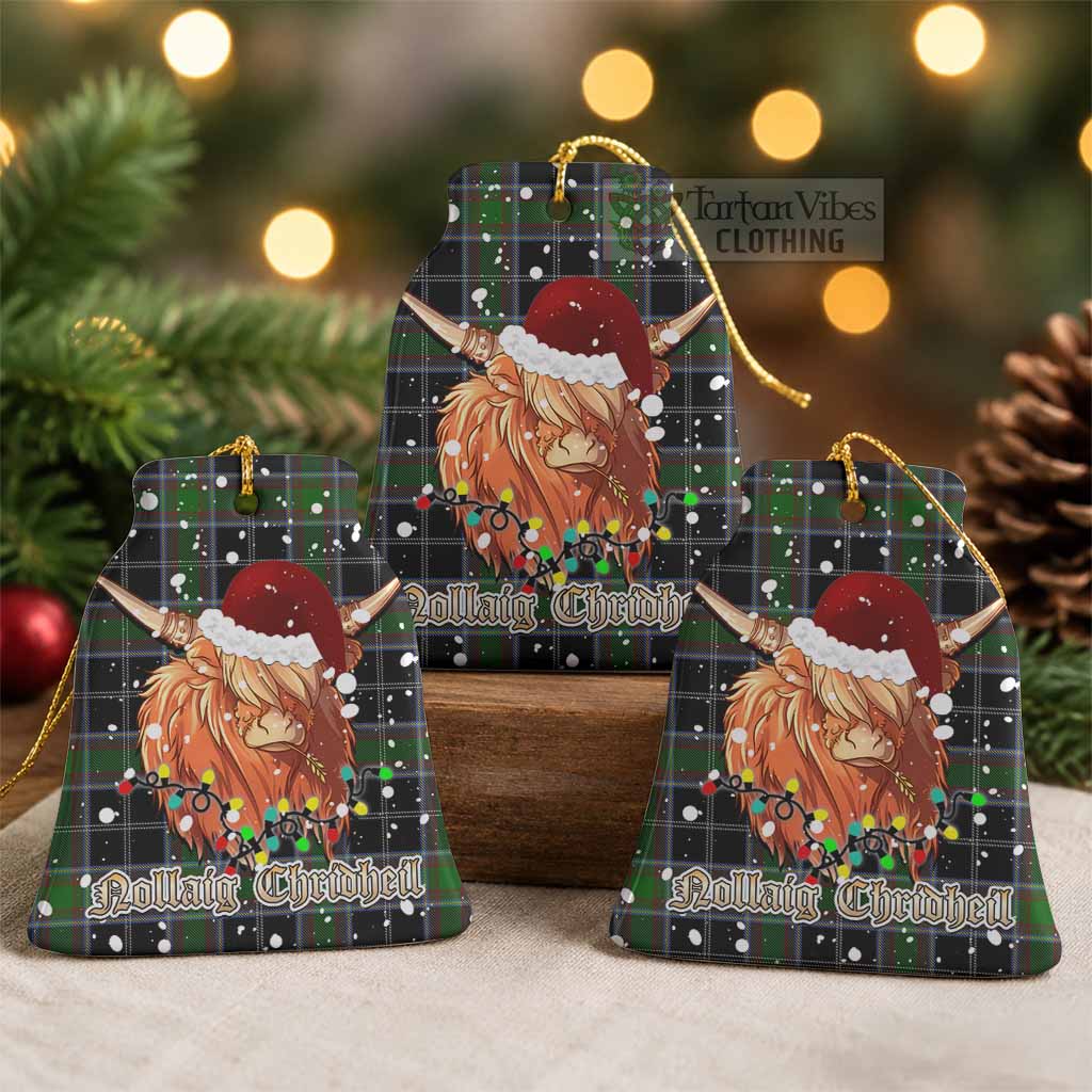 Webster Tartan Ceramic Bell Ornament Mister Coo - Highlander Decor Pack of 3 - Tartan Vibes Clothing