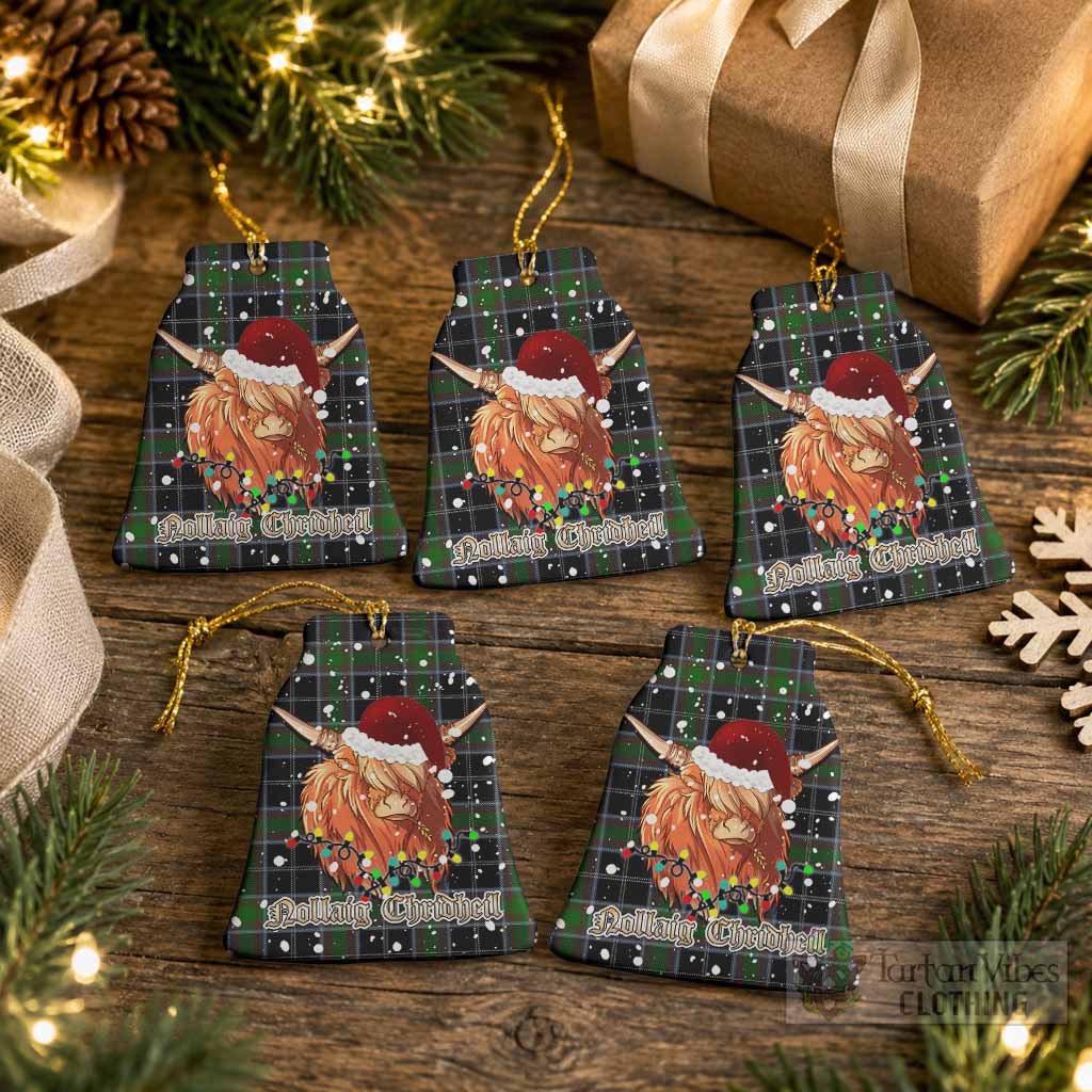 Webster Tartan Ceramic Bell Ornament Mister Coo - Highlander Decor Pack of 5 - Tartan Vibes Clothing