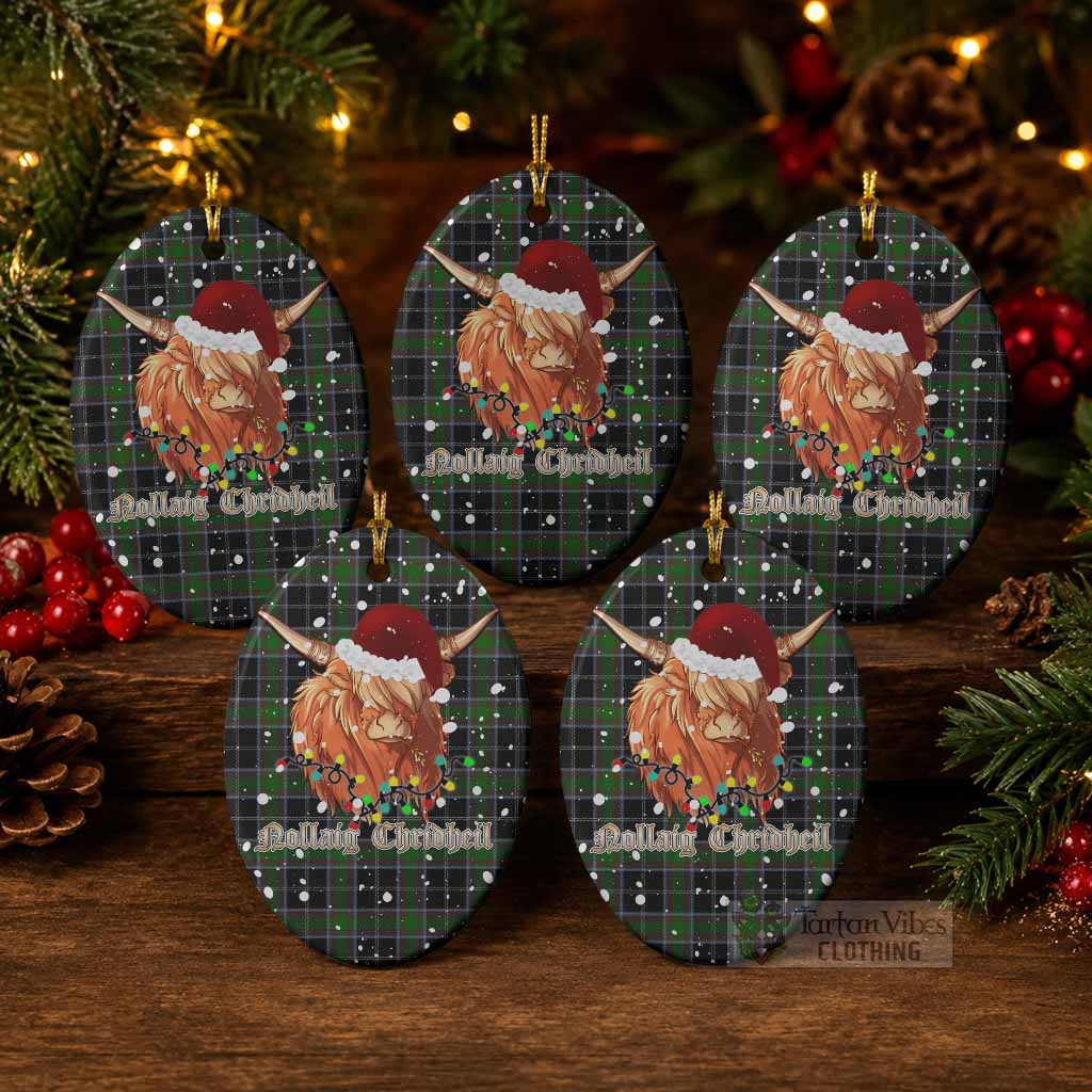 Webster Tartan Ceramic Oval Ornament Mister Coo - Highlander Decor Pack of 5 - Tartan Vibes Clothing