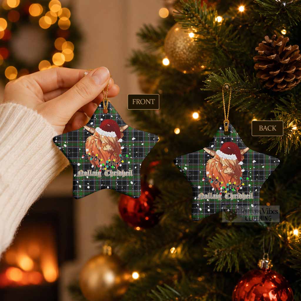 Webster Tartan Ceramic Star Ornament Mister Coo - Highlander Decor - Tartan Vibes Clothing