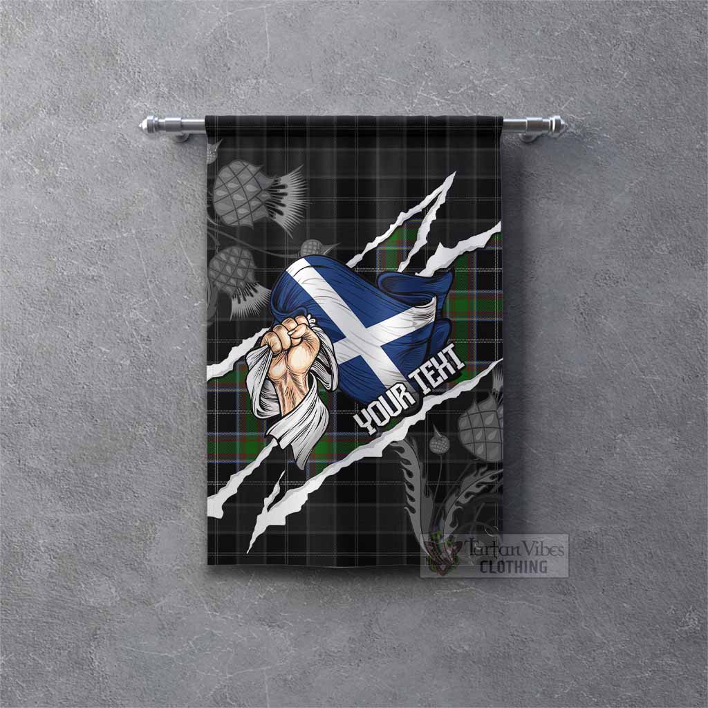 Webster Tartan Gonfalon Hands with Scotland National Flags