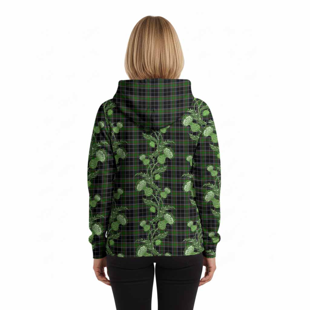 Webster Tartan Hoodie Seamless Scottish Thistle Flowers