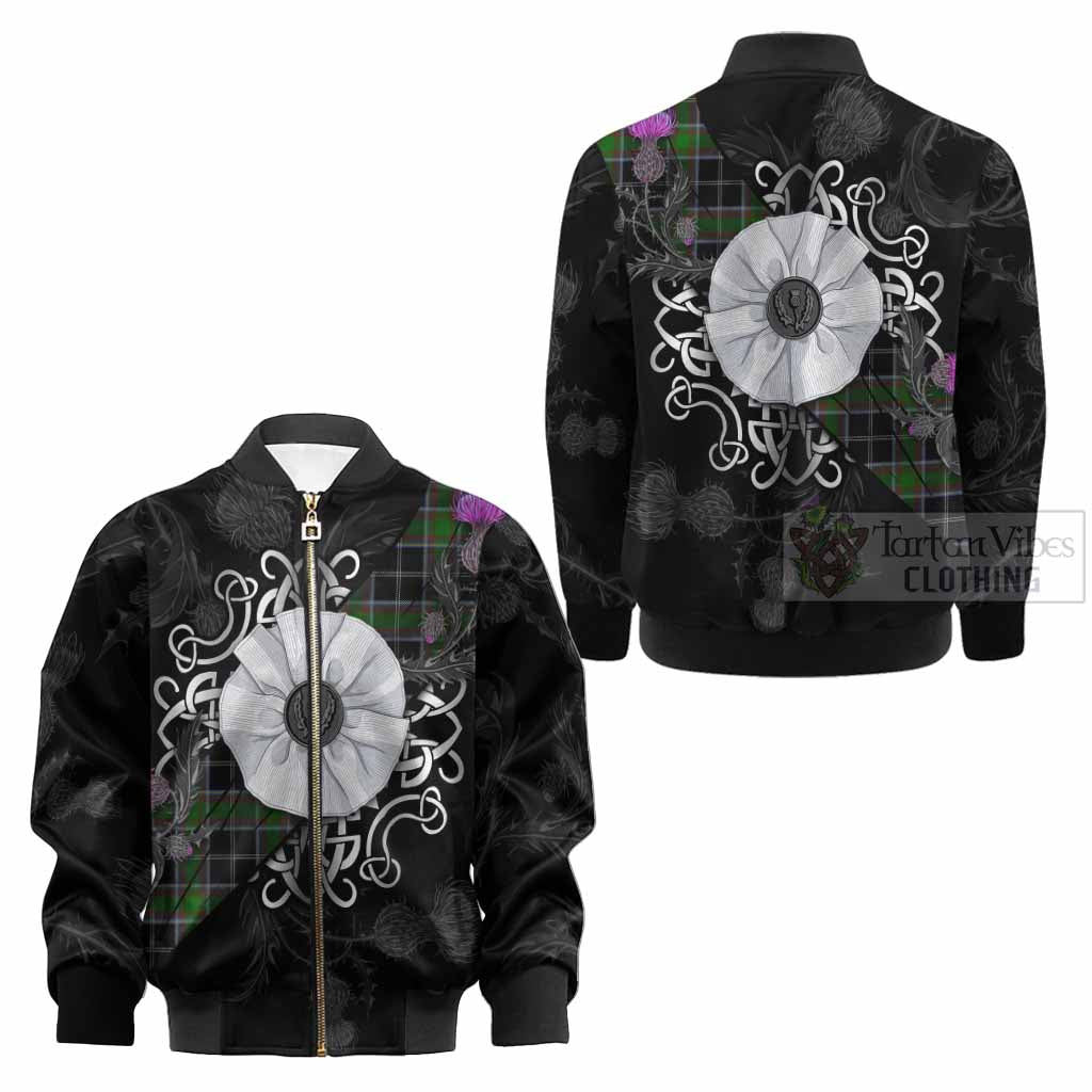 Webster Tartan Kid Bomber Jacket Jacobite White Rose - Tartan Vibes Clothing