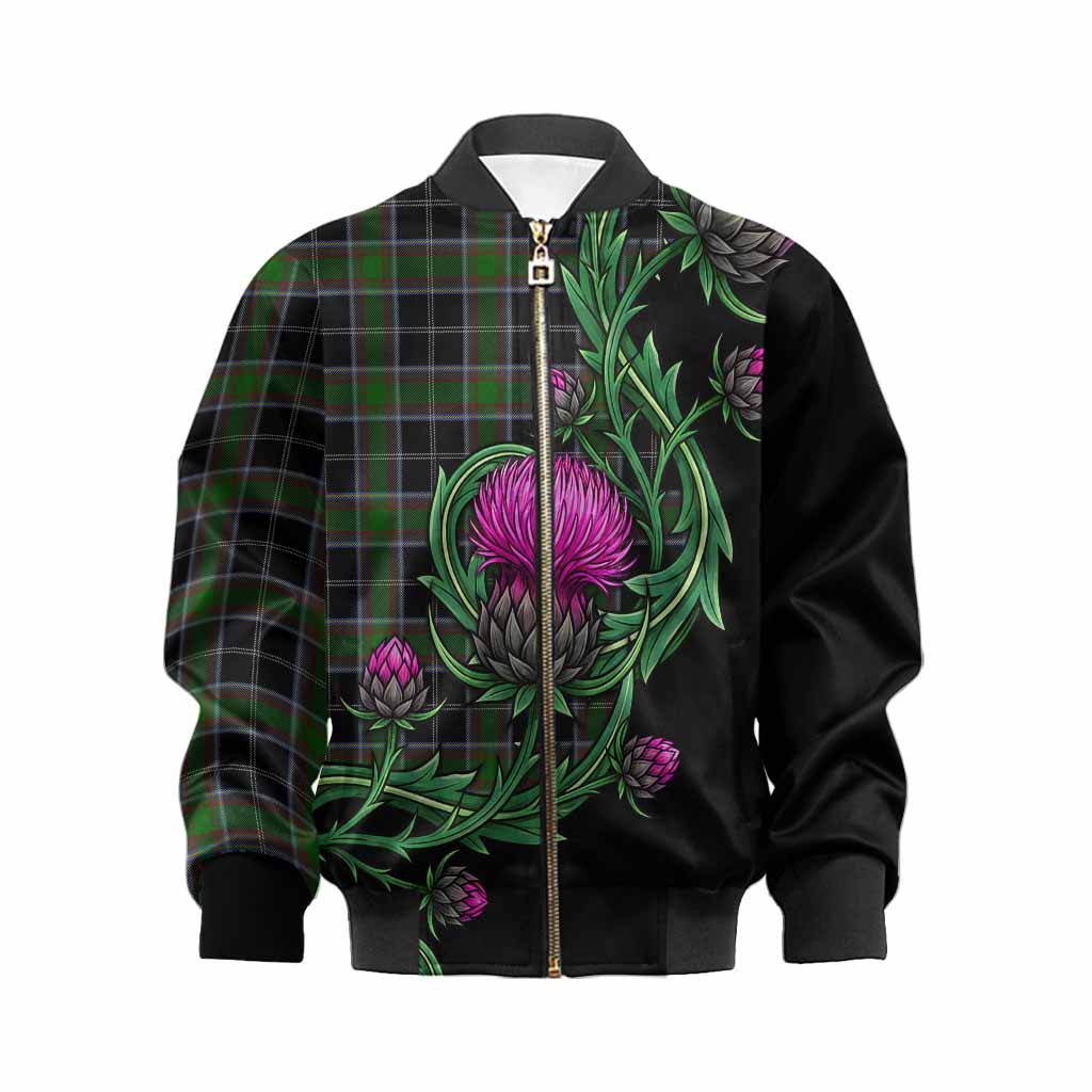 Webster Tartan Kid Bomber Jacket Resilient Scottish Thistle Kid XS - Tartan Vibes Clothing