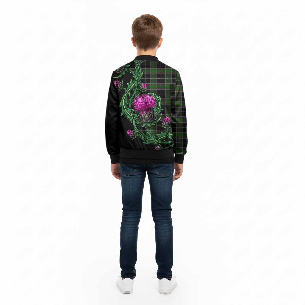 Webster Tartan Kid Bomber Jacket Resilient Scottish Thistle - Tartan Vibes Clothing