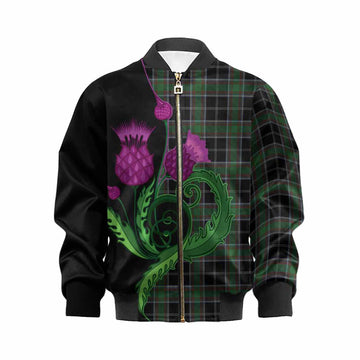 Webster Tartan Kid Bomber Jacket Traditional Scottish Thistle