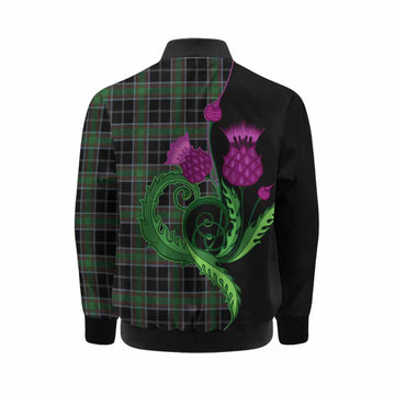 Webster Tartan Kid Bomber Jacket Traditional Scottish Thistle