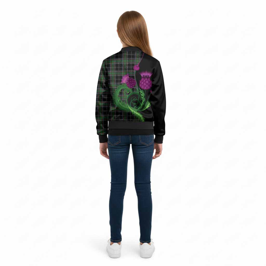 Webster Tartan Kid Bomber Jacket Traditional Scottish Thistle - Tartan Vibes Clothing