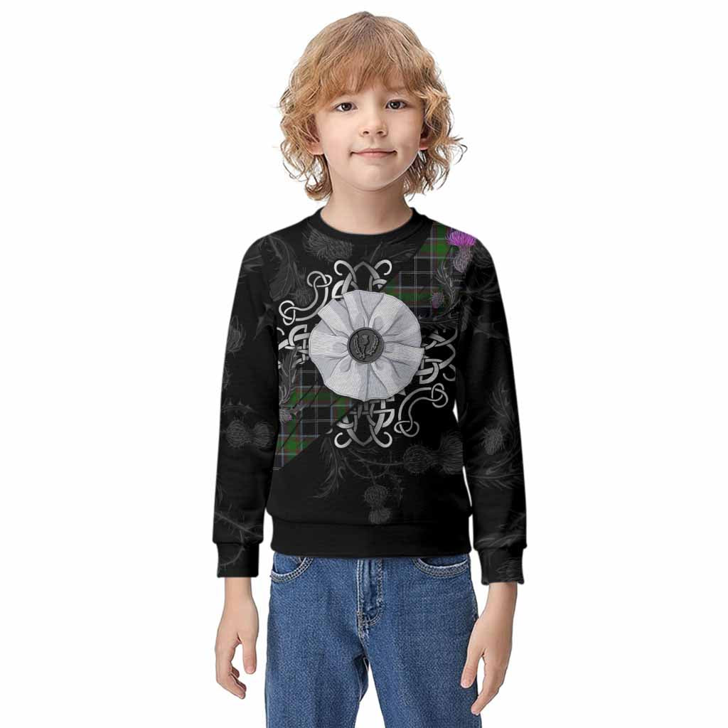 Webster Tartan Kid Knitted Sweatshirt Jacobite White Rose Kid - Tartan Vibes Clothing