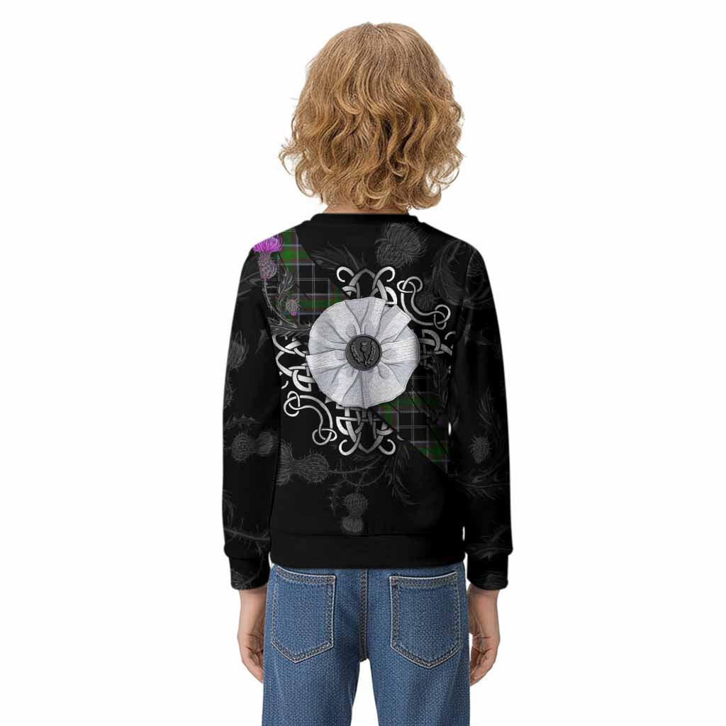 Webster Tartan Kid Knitted Sweatshirt Jacobite White Rose - Tartan Vibes Clothing