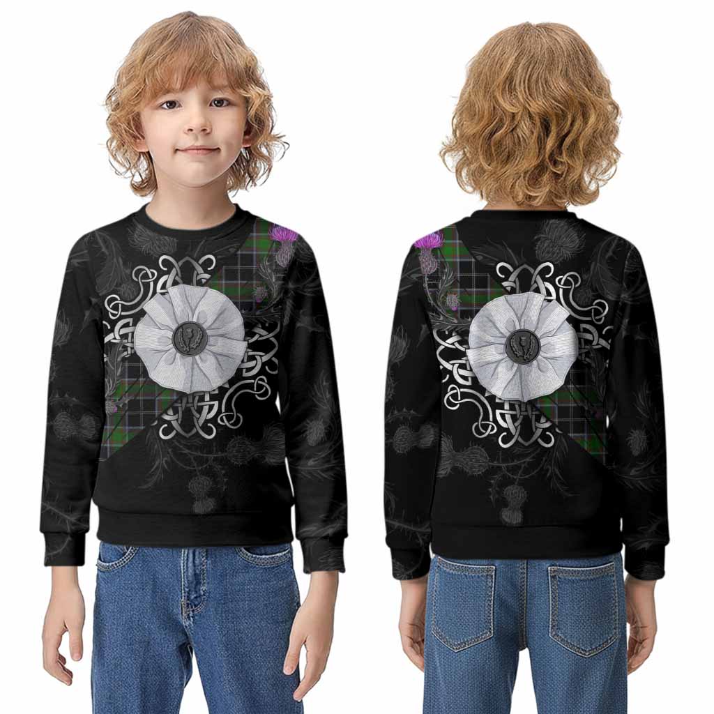 Webster Tartan Kid Knitted Sweatshirt Jacobite White Rose - Tartan Vibes Clothing