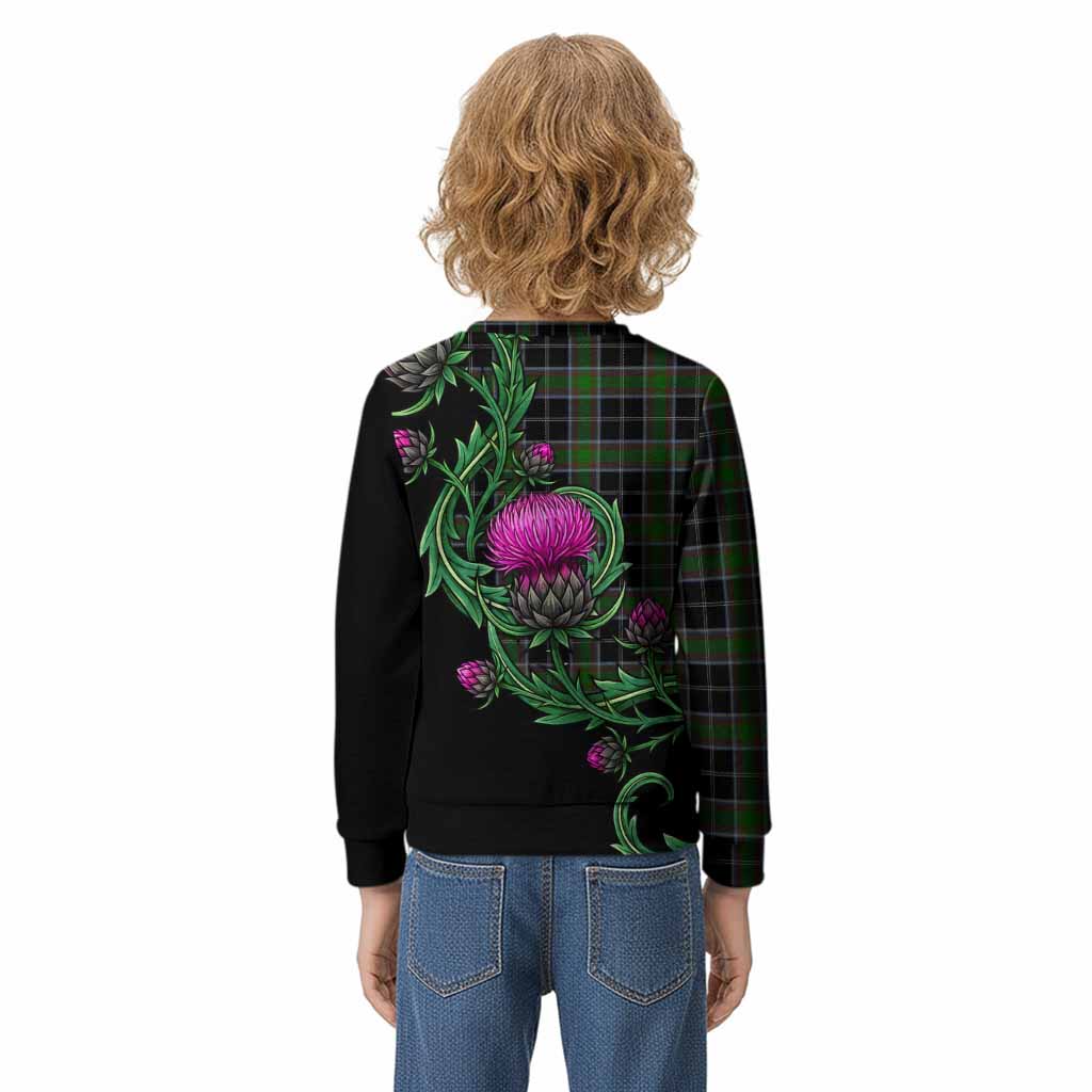 Webster Tartan Kid Knitted Sweatshirt Resilient Scottish Thistle - Tartan Vibes Clothing