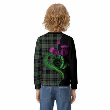 Webster Tartan Kid Knitted Sweatshirt Traditional Scottish Thistle