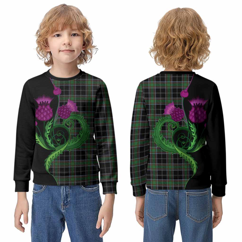 Webster Tartan Kid Knitted Sweatshirt Traditional Scottish Thistle