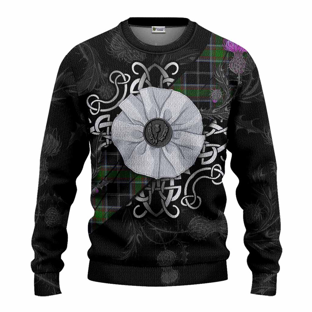 Webster Tartan Knitted Sweater Jacobite White Rose Unisex - Tartan Vibes Clothing