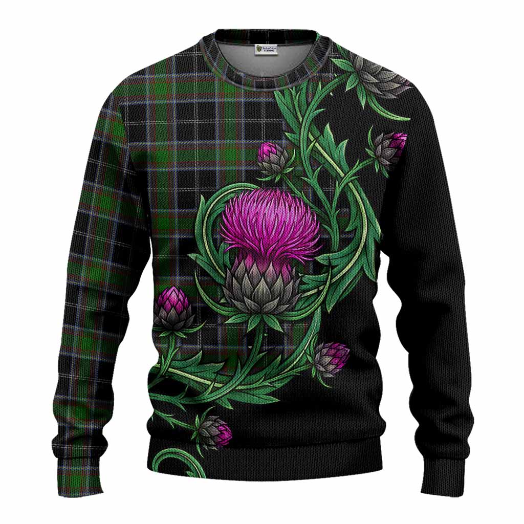 Webster Tartan Knitted Sweater Resilient Scottish Thistle Unisex - Tartan Vibes Clothing