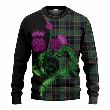 Webster Tartan Knitted Sweater Traditional Scottish Thistle