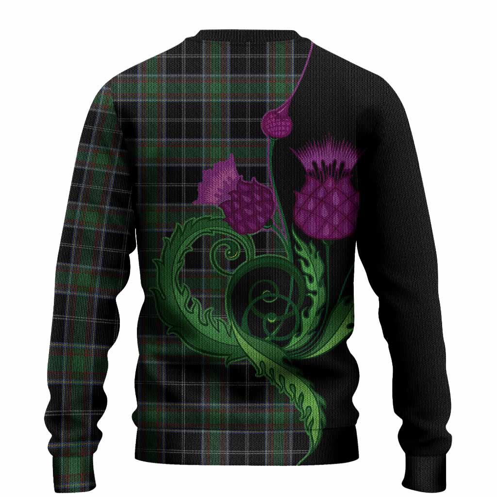Webster Tartan Knitted Sweater Traditional Scottish Thistle