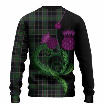 Webster Tartan Knitted Sweater Traditional Scottish Thistle