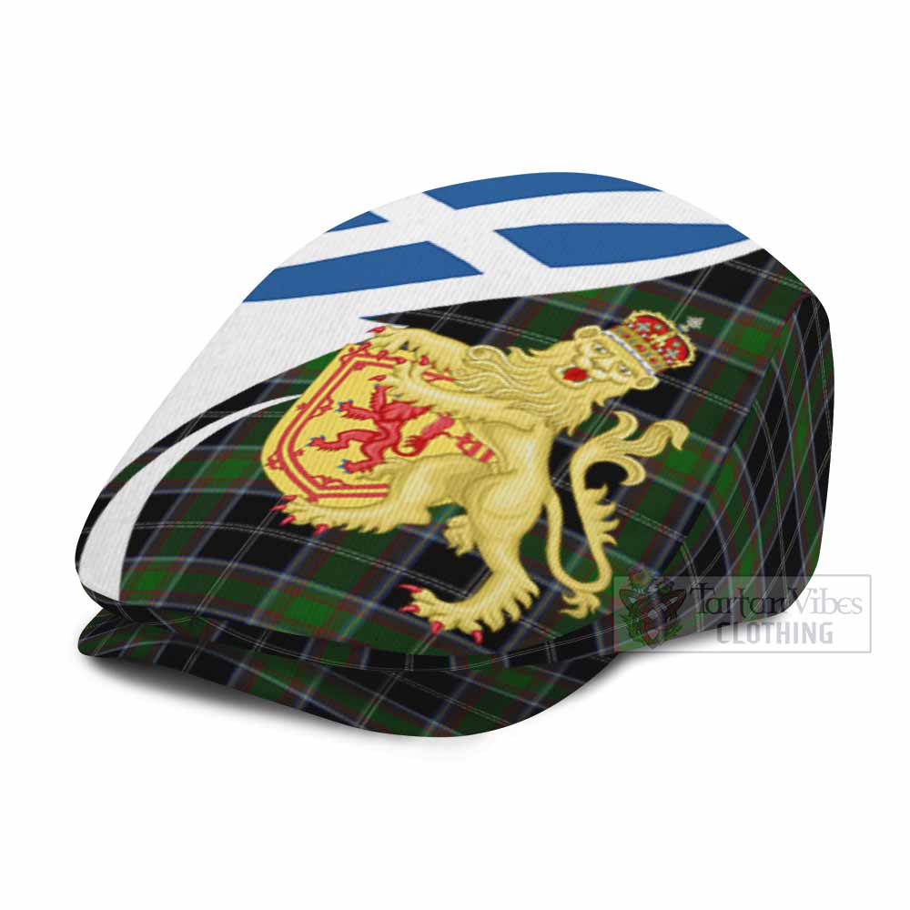 Webster Tartan Lion Rampant Flat Cap, Jeff Cap Classic Scottish Style - Tartan Vibes Clothing
