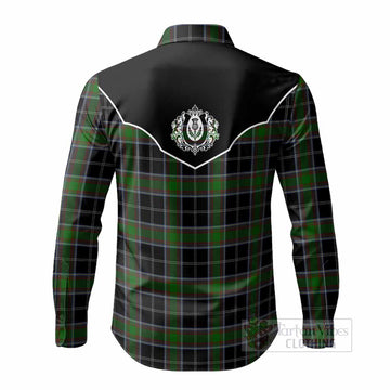 Webster Tartan Long Sleeve Button Shirts Horseshoe Ornament - Tartan Vibes Clothing