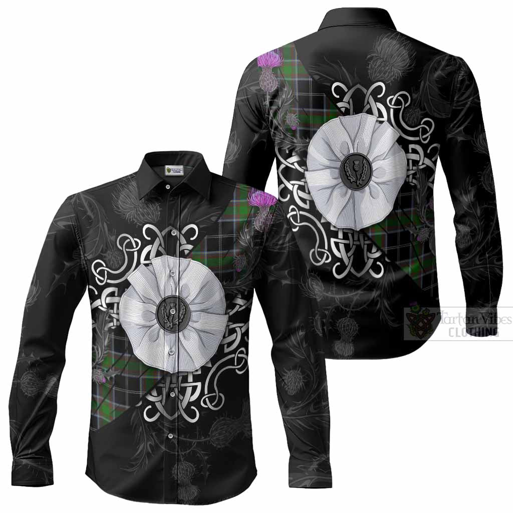 Webster Tartan Long Sleeve Button Shirts Jacobite White Rose Men's Shirt - Tartan Vibes Clothing