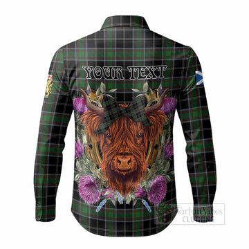 Webster Tartan Long Sleeve Button Shirts Scottish Thistle Heilan Coo