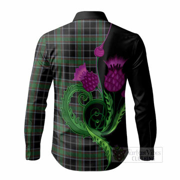 Webster Tartan Long Sleeve Button Shirts Traditional Scottish Thistle